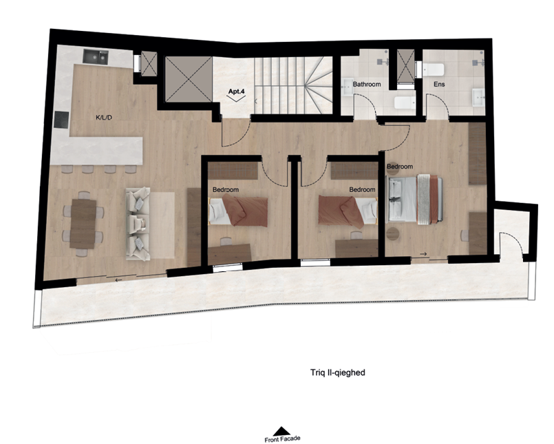 3-bedroom apartment for sale in Għargħur - photo 5 of 6