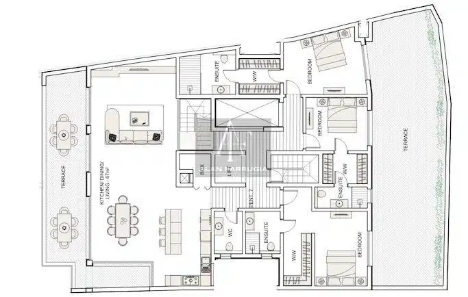 3-bedroom penthouse for sale in Mtarfa - photo 1 of 7